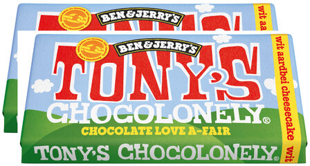 TONY'S CHOCOLONELY TABLET WIT STRAWBERRY CHEESECAKE