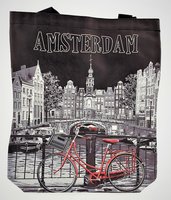 NF LUXE TAS AMSTERDAM ZWART/RODE FIETS 6