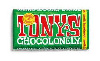 TONY'S CHOCOLONELY TABLET MELK romige HAZELNOOT