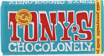 TONY'S CHOCOLONELY TABLET MELK PENNYWAFEL