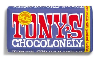 TONY'S CHOCOLONELY TABLET DONKERE MELK PRETZEL TOFFEE