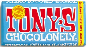 TONY'S CHOCOLONELY TABLET DONKERE MELK 42%