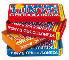 TONY'S CHOCOLONELY STAPELBLIK MELK,PUUR, MELK/KARAMEL/ZEEZOUT