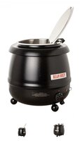 SOEPKETEL BISTRO  ZWART 10lt AU BAIN MARIE