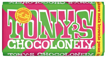TONY'S CHOCOLONELY TABLET DONKERE MELK BROWNIE PECAN