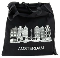 NF SHOPPER KATOEN ZWART / GEVELS AMSTERDAM