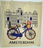 NF TAS KATOEN NATUREL FIETS  BLAUW 1