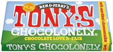 TONY'S CHOCOLONELY TABLET WIT STRAWBERRY CHEESECAKE