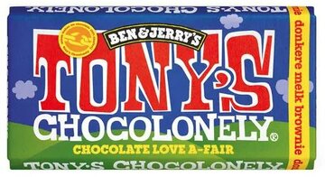 TONY'S CHOCOLONELY TABLET DONKERE MELK CHOCOLATE BROWNIE