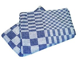 KEUKENDOEK (THEEDOEK) blauw GEBLOKT