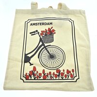 NF TAS KATOEN NATUREL HALVE FIETS 25