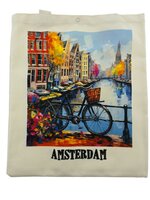 NF LUXE TAS KATOEN AMSTERDAM AQUAREL PB01