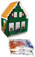BLIK HUISJE GROEN KM  (2X2PAK STROOPWAFELS)