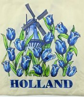 NF LUXE TAS KATOEN HOLLAND MOLEN/TULP DELFT-WIT PB09