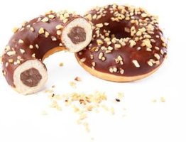 DONUTS GEVULD MET CHOCOLADE-HAZELNOOT