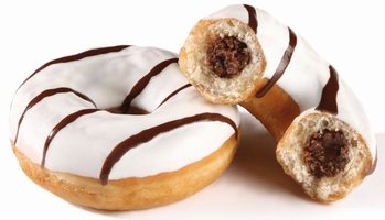 DONUTS CHOCOLADEVULLING-WIT GLAZUUR